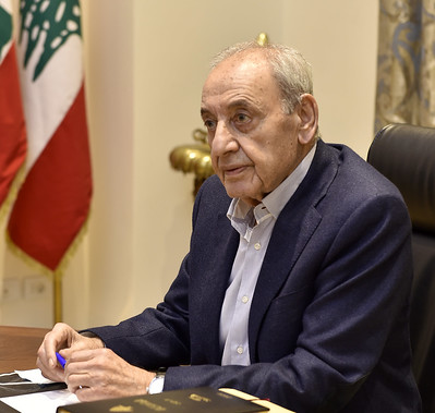 Lebanon's parliament speaker Nabih Berri