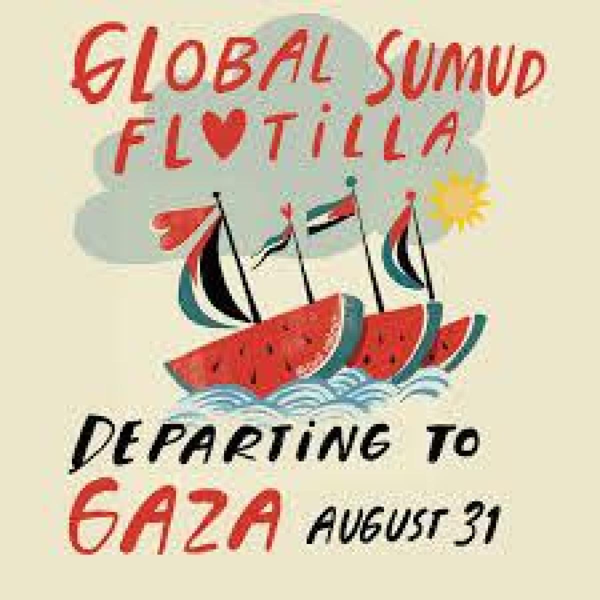 Dozens of ships sail from Barcelona to Gaza