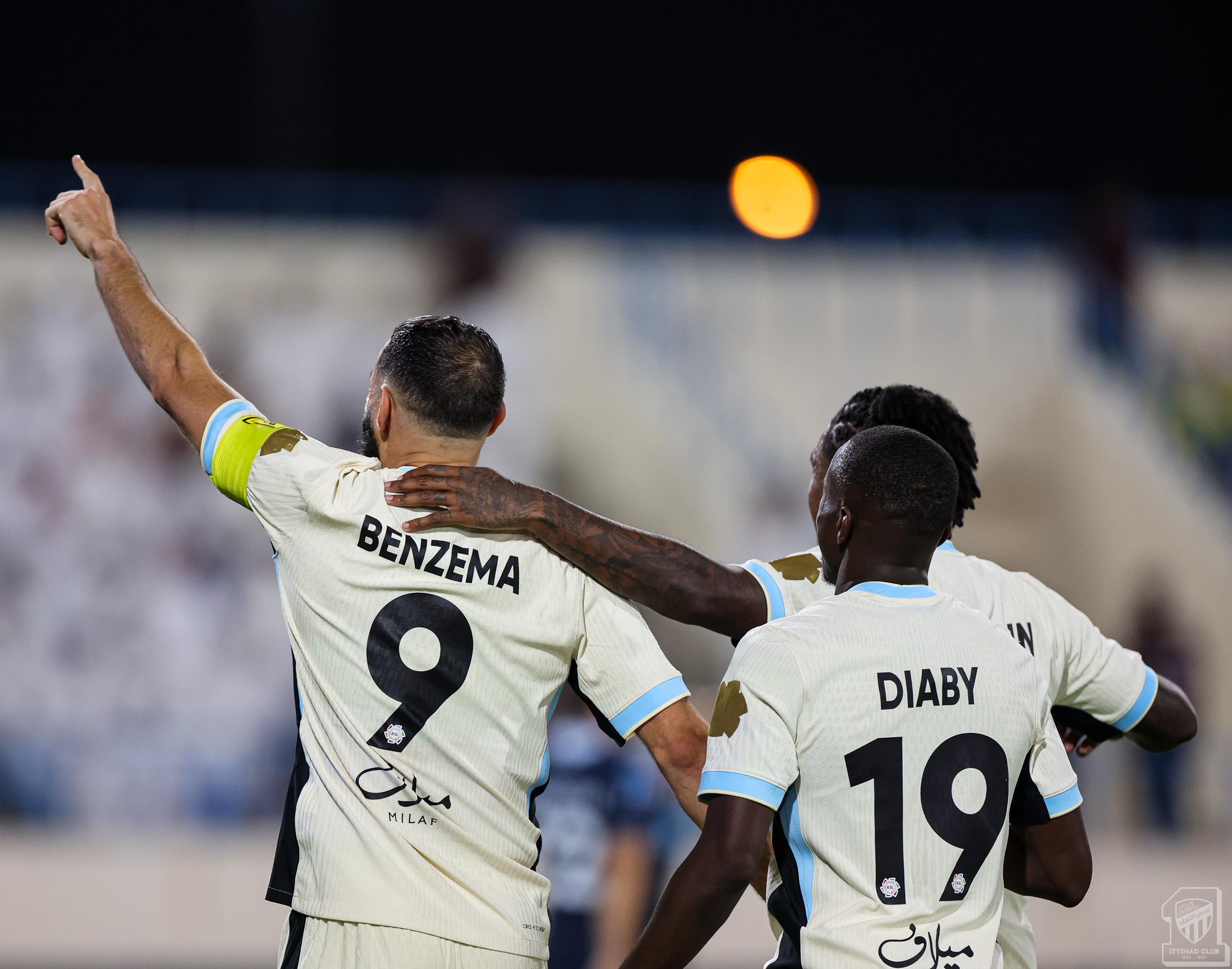 احتفال لاعبو الاتحاد بالهدف