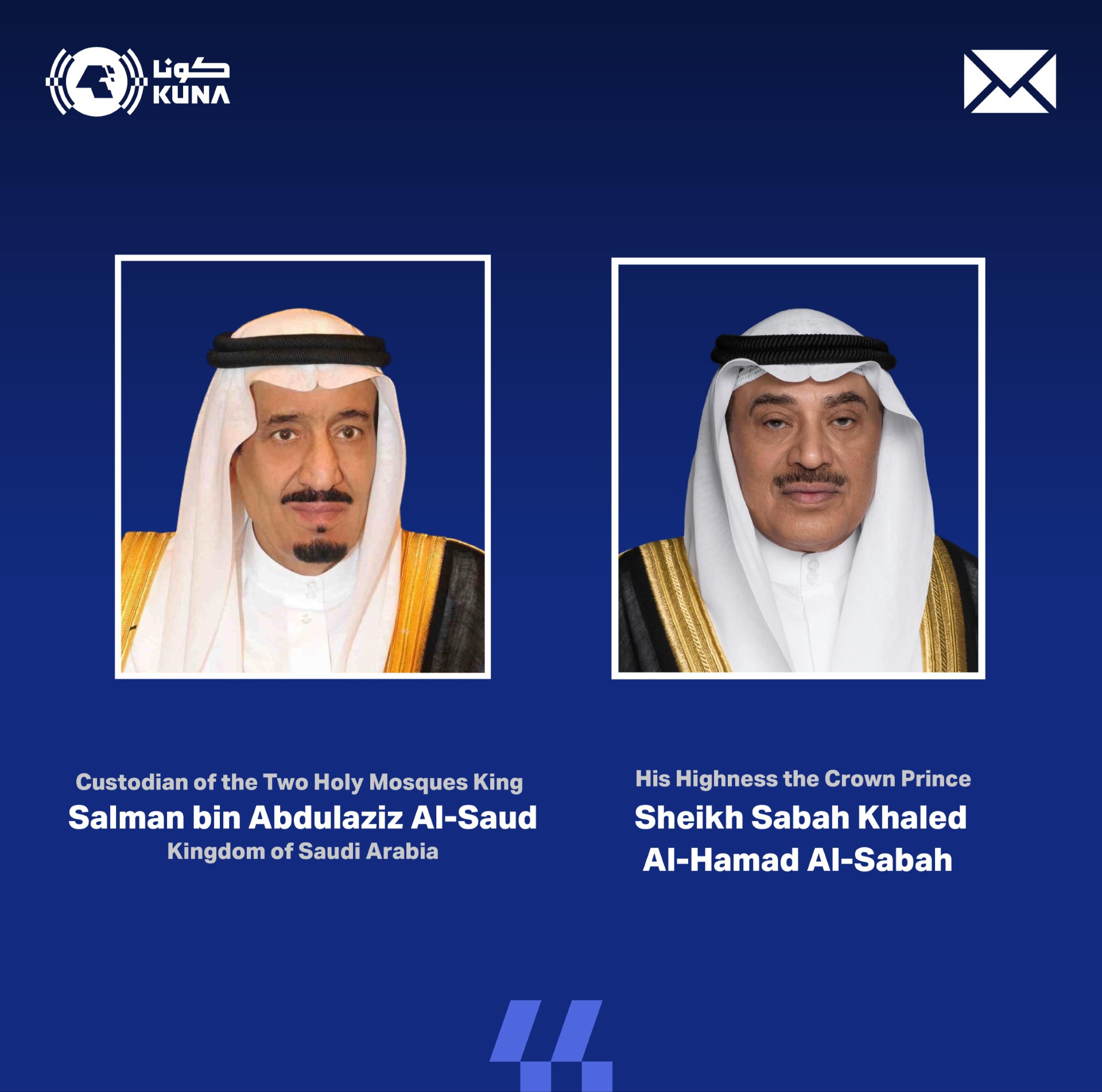 Kuwait Crown Prince sends condolences to Saudi King                                                                                                                                                                                                       