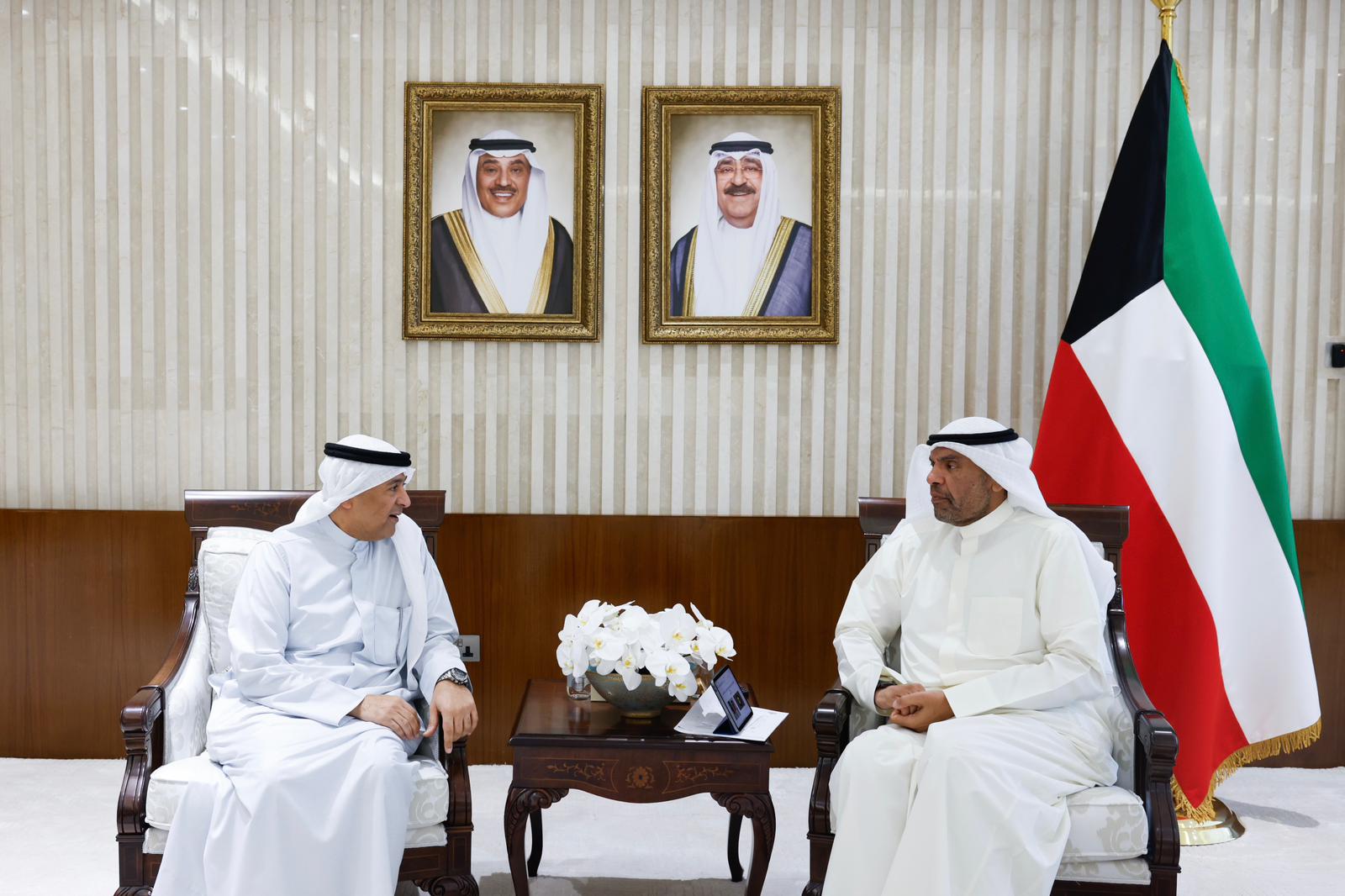 Al-Yahya reçoit le secrétaire général du CCG, Jasem Al-Budaiwi,