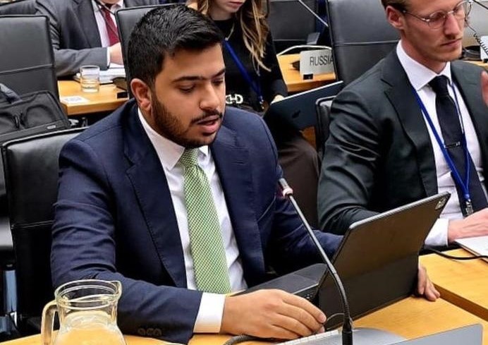 Le troisième secrétaire de la mission permanente du Koweït aux Nations unies à Vienne, Ahmad Al-Dikkan.