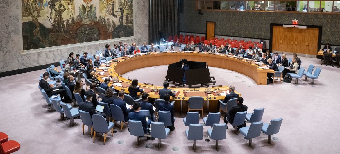 جانب من جلسة الإحاطة في مجلس الأمن الدولي