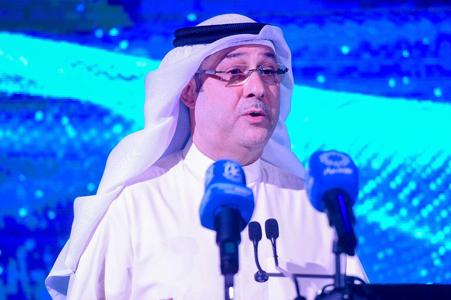 الرئيس التنفيذي لشركة نفط الكويت أحمد العيدان يلقي كلمته