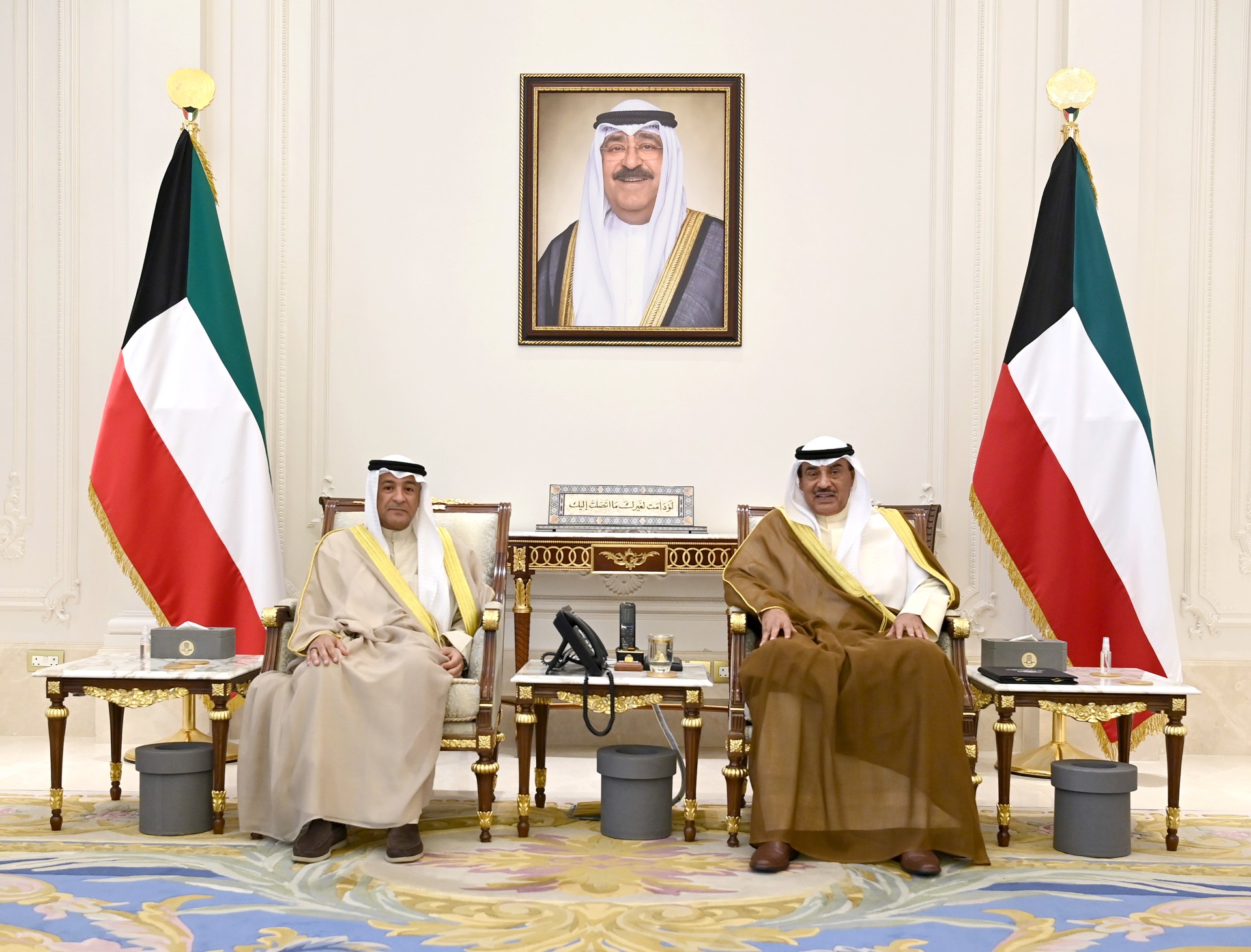 سمو ولي العهد الشيخ صباح خالد الحمد الصباح يستقبل الأمين العام لمجلس التعاون لدول الخليج العربية جاسم محمد البديوي