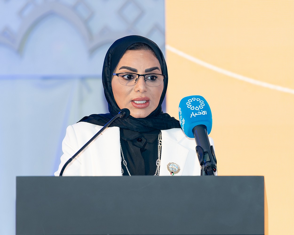 Minister of Social Affairs, Family and Childhood Affairs, and Chairperson of the Supreme Council for Family Affairs Dr. Amthal Al-Huwaila
