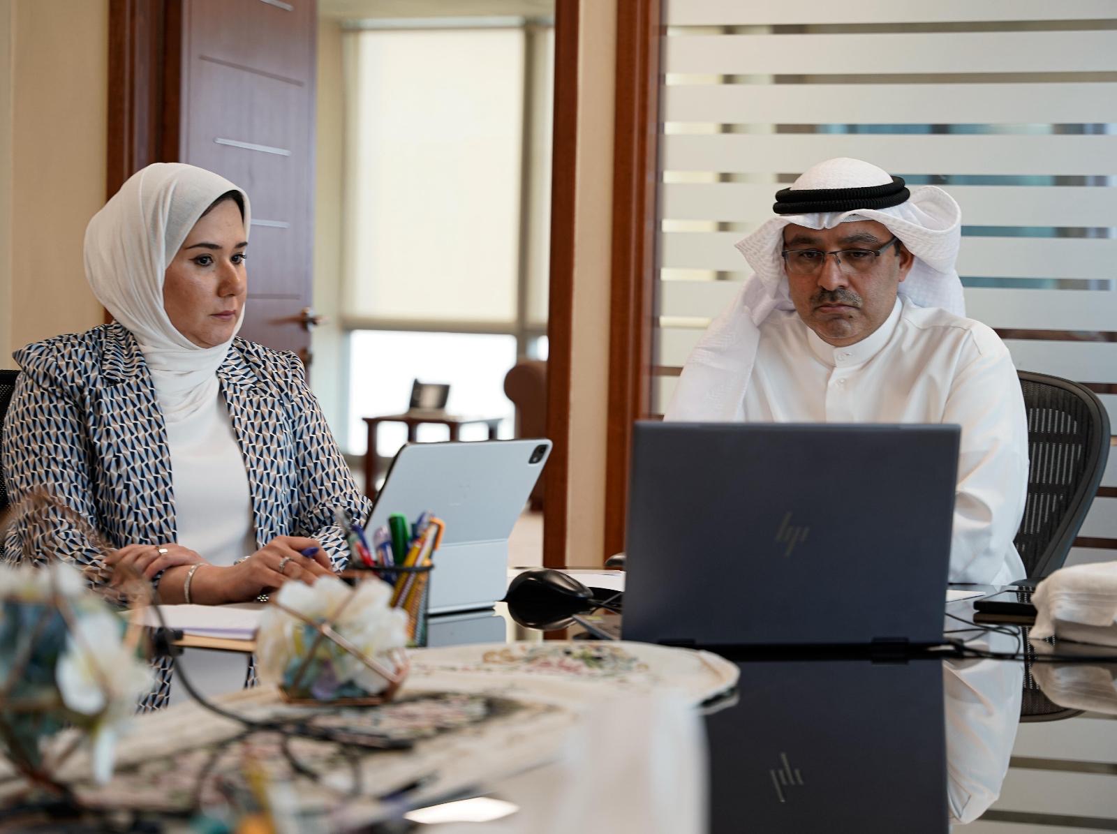 Undersecretary of the Ministry of Higher Education Dr. Bader Al-Busairi after the virtual meeting with heads of cultural offices abroad