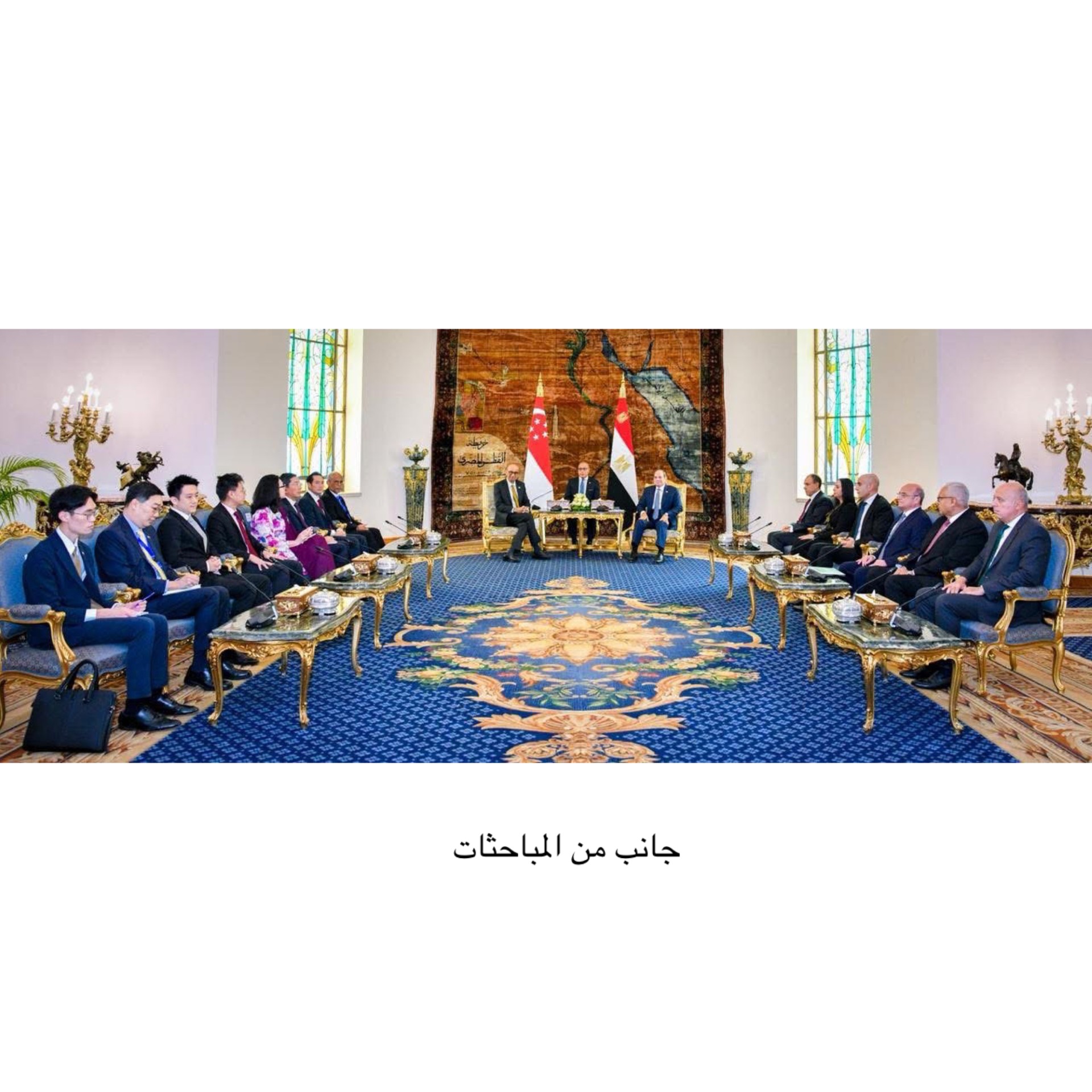 جانب من جلسة المباحثات الموسعة بمشاركة وفدي البلدين