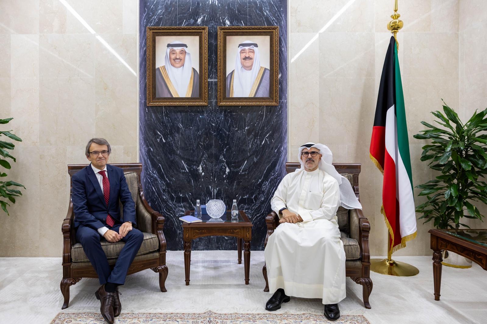 Deputy Foreign Minister with Ambassador of the Kingdom of Spain to Kuwait