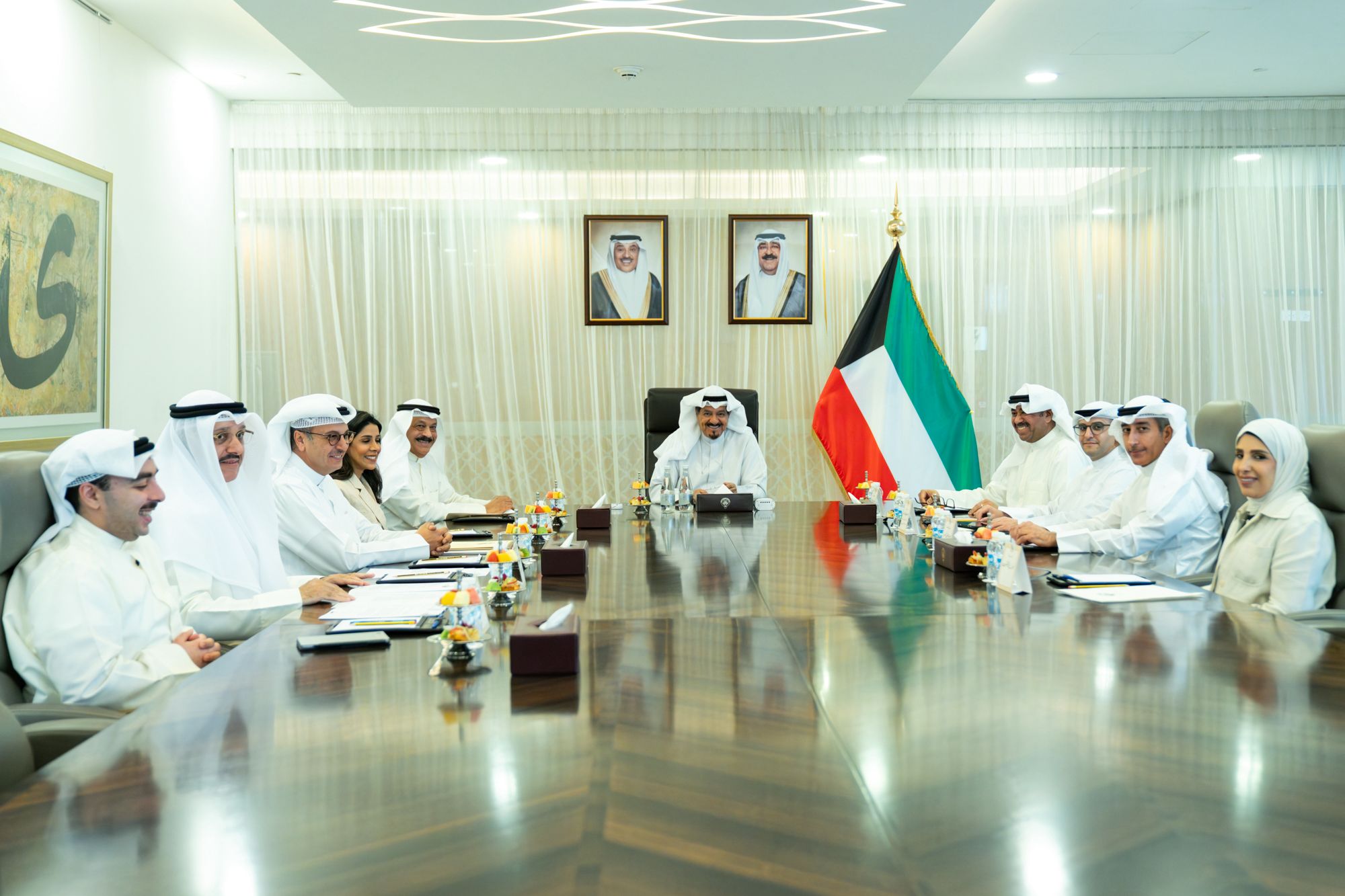 His Highness the Prime Minister chairs meeting of the ministerial committee overseeing the implementation of agreements and the Kuwait-China MoUs