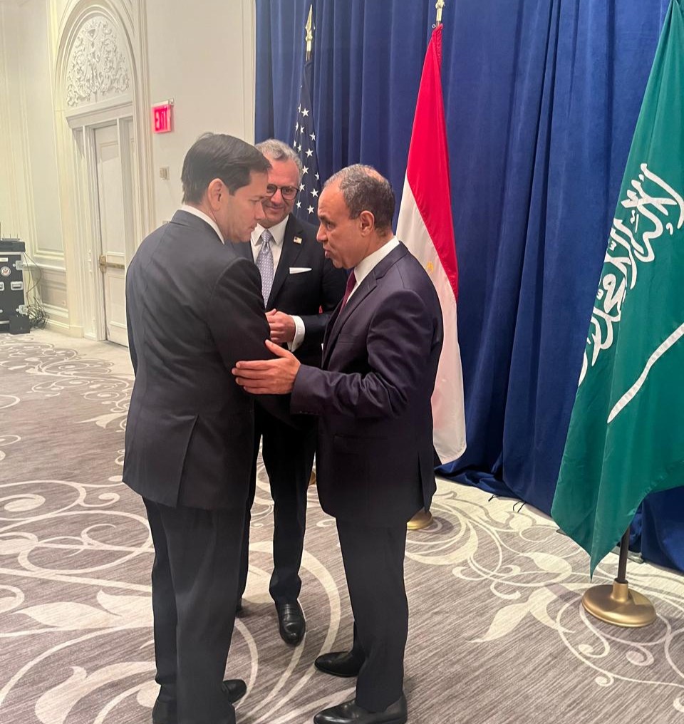 Egyptian Minister of Foreign Affairs Dr. Bader Abdelatty and US Secretary of State Marco Rubio