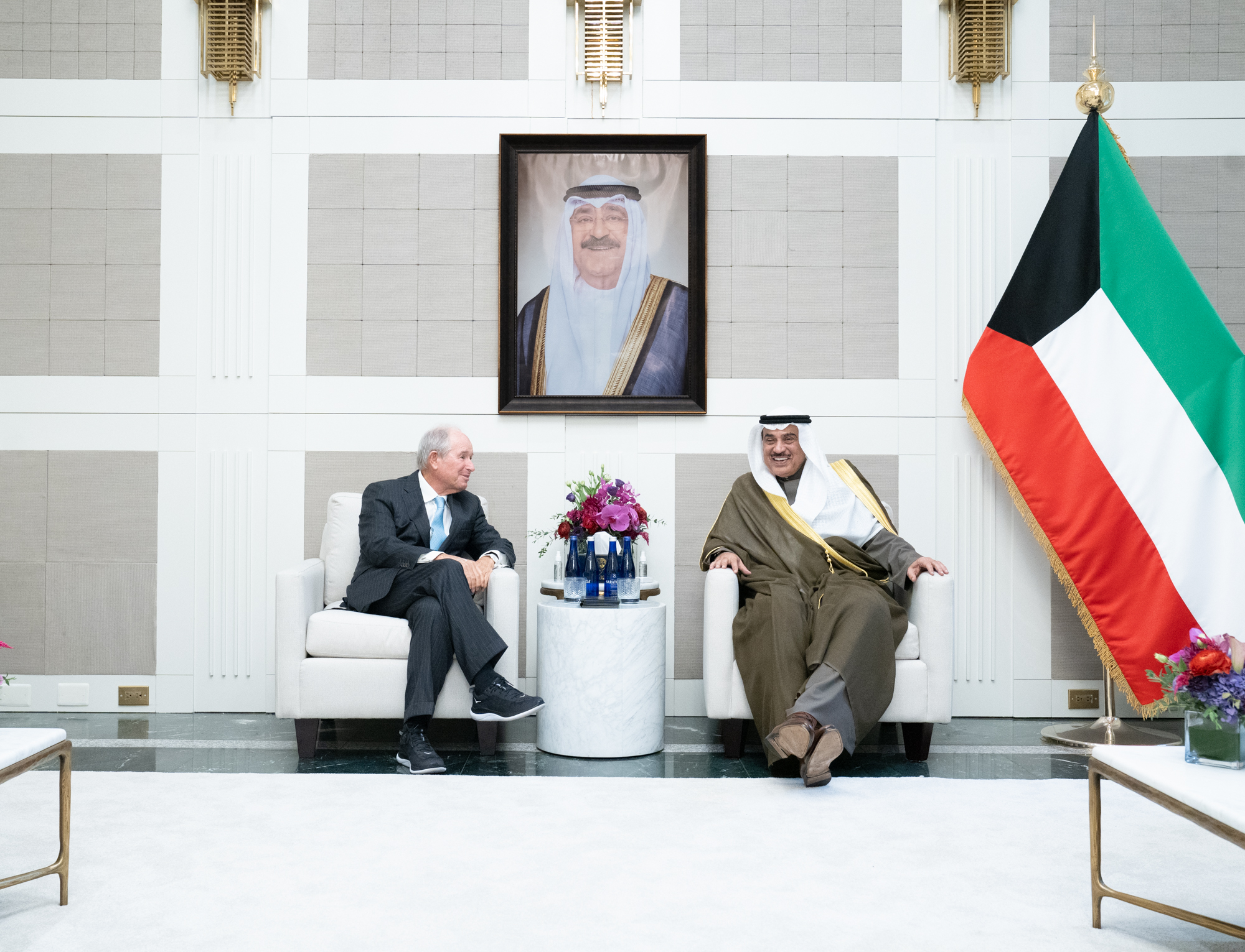 Kuwait Amir Representative the Crown Prince receives Blackstone Group Chief Executive Officer of President and Blackstone Group Chief Operating Officer