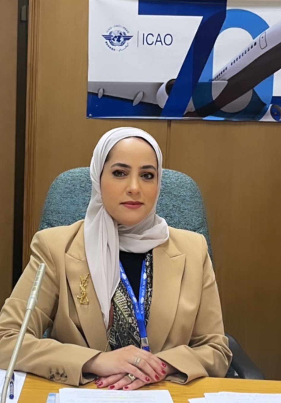 Member of Kuwaiti Public Authority for Civil Aviation delegation Ameera Al-Azmi