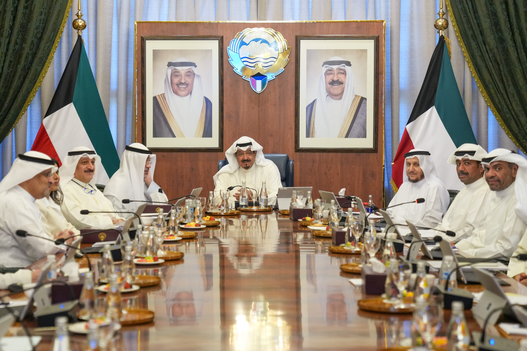  سمو الشيخ أحمد عبدالله الأحمد الصباح رئيس مجلس الوزراء يترأس اجتماع مجلس الوزراء بقصر بيان