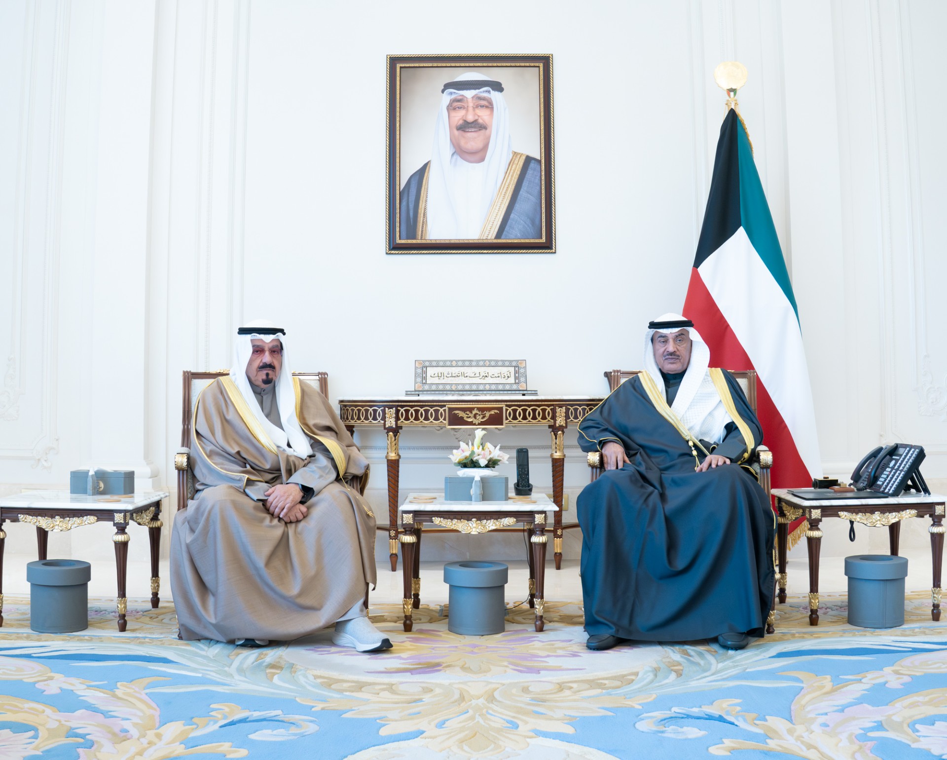 His Highness the Crown Prince receives His Highness the Prime Minister
