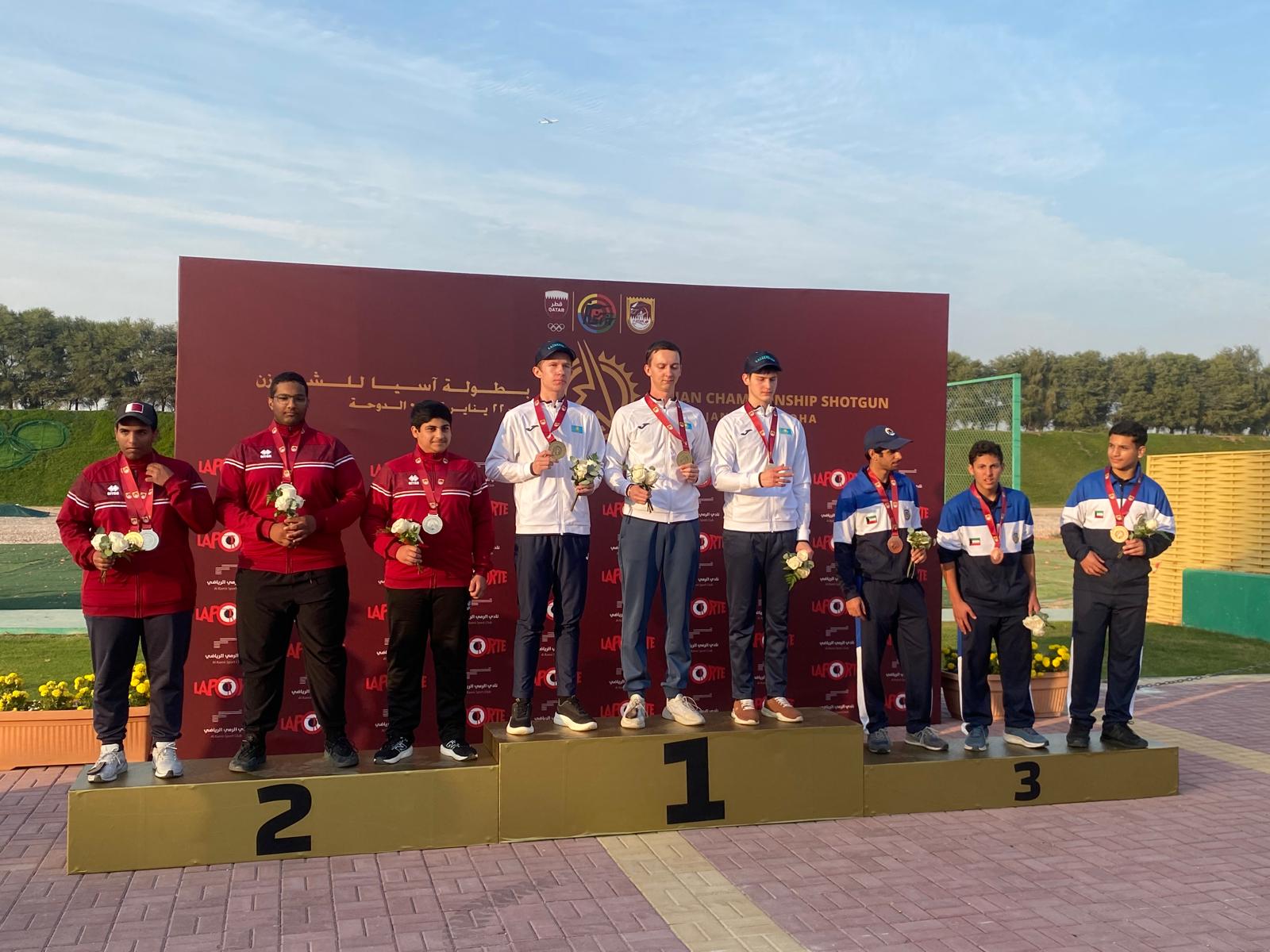 Kuwait wins a bronze medal at the Asian skeet shooting finals in Doha