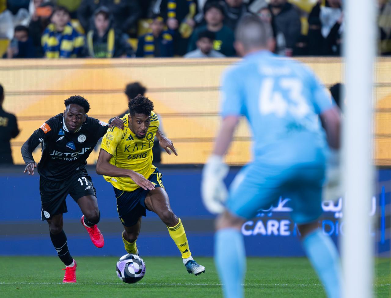 جانب من مواجهة النصر والشباب