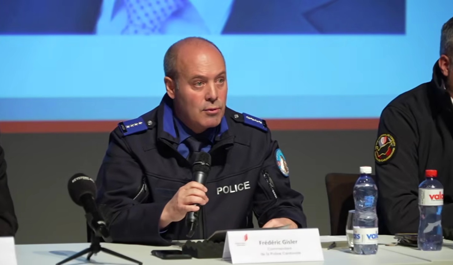 The Valais cantonal police chief Frederic Gisler