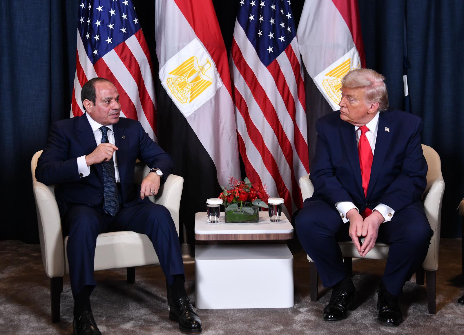 US President Donald J. Trump with his Egyptian counterpart Abdel-Fattah Al-Sisi