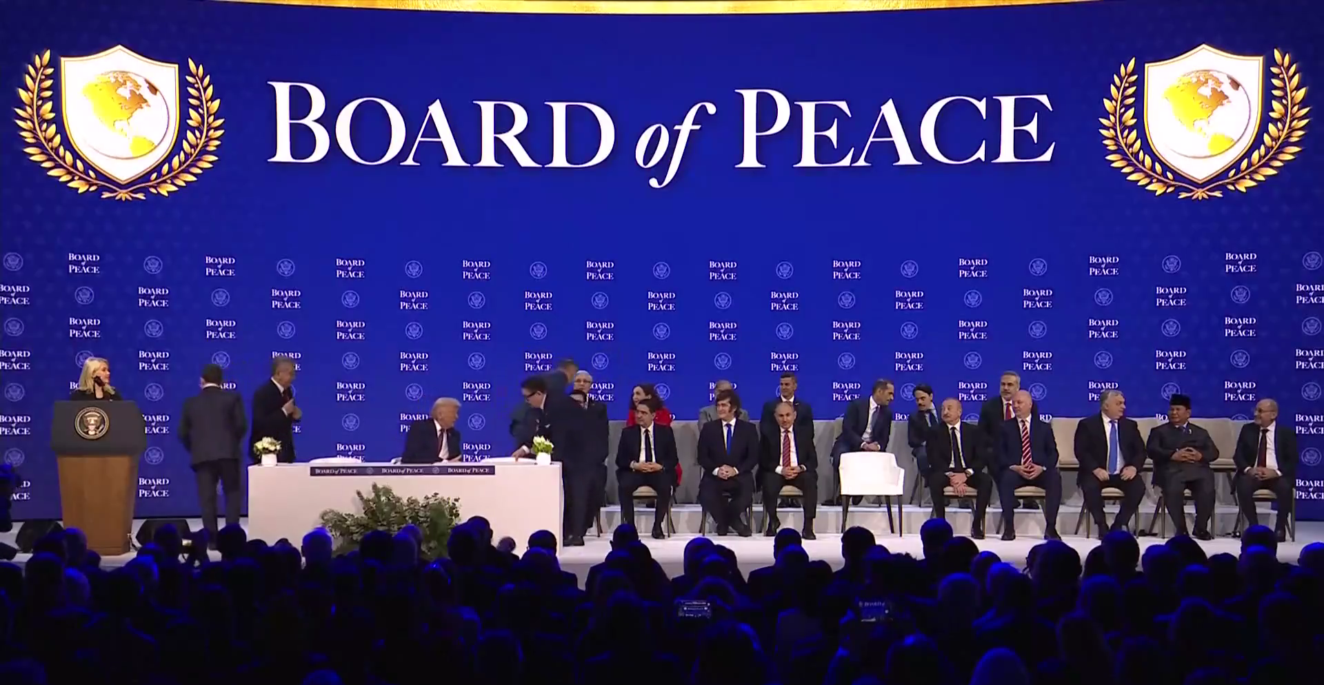 US President Donald Trump signs Board of Peace charter on Gaza