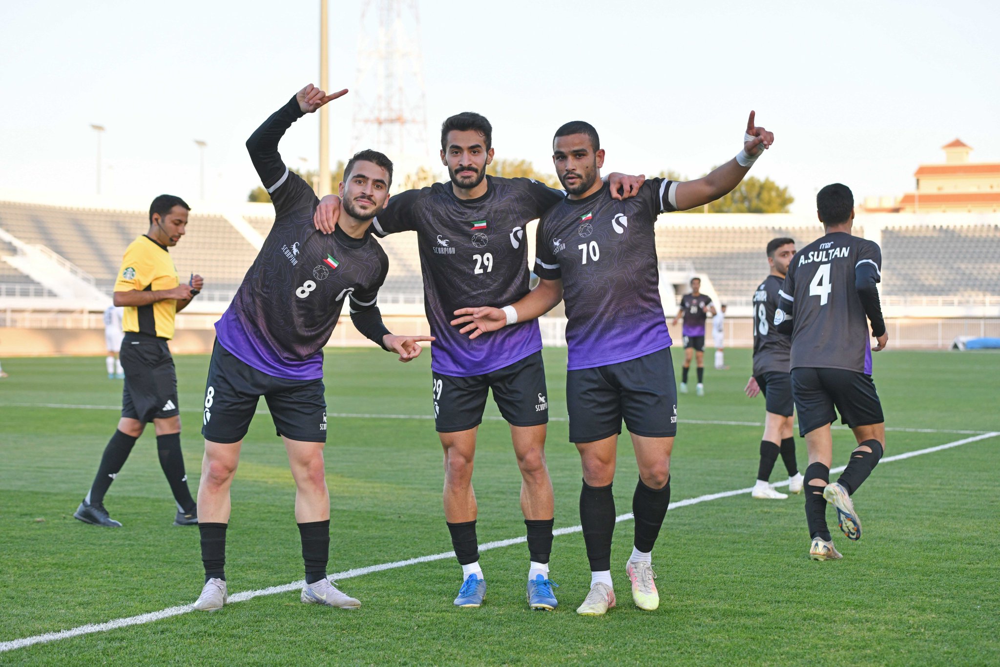 فرحة لاعبي سبورتي بأحد الاهداف