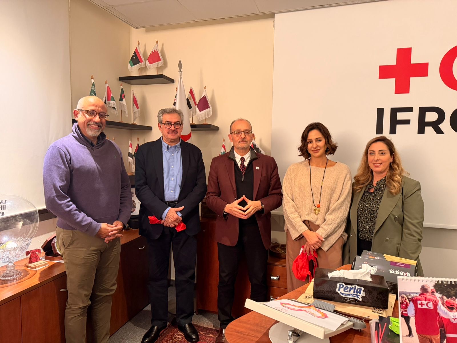 وفد جمعية الهلال الأحمر الكويتي برئاسة المدير العام فواز المزروعي يتابع  مشاريع الجمعية القائمة وتنسيق الجهود للمشاريع المستقبلية في لبنان