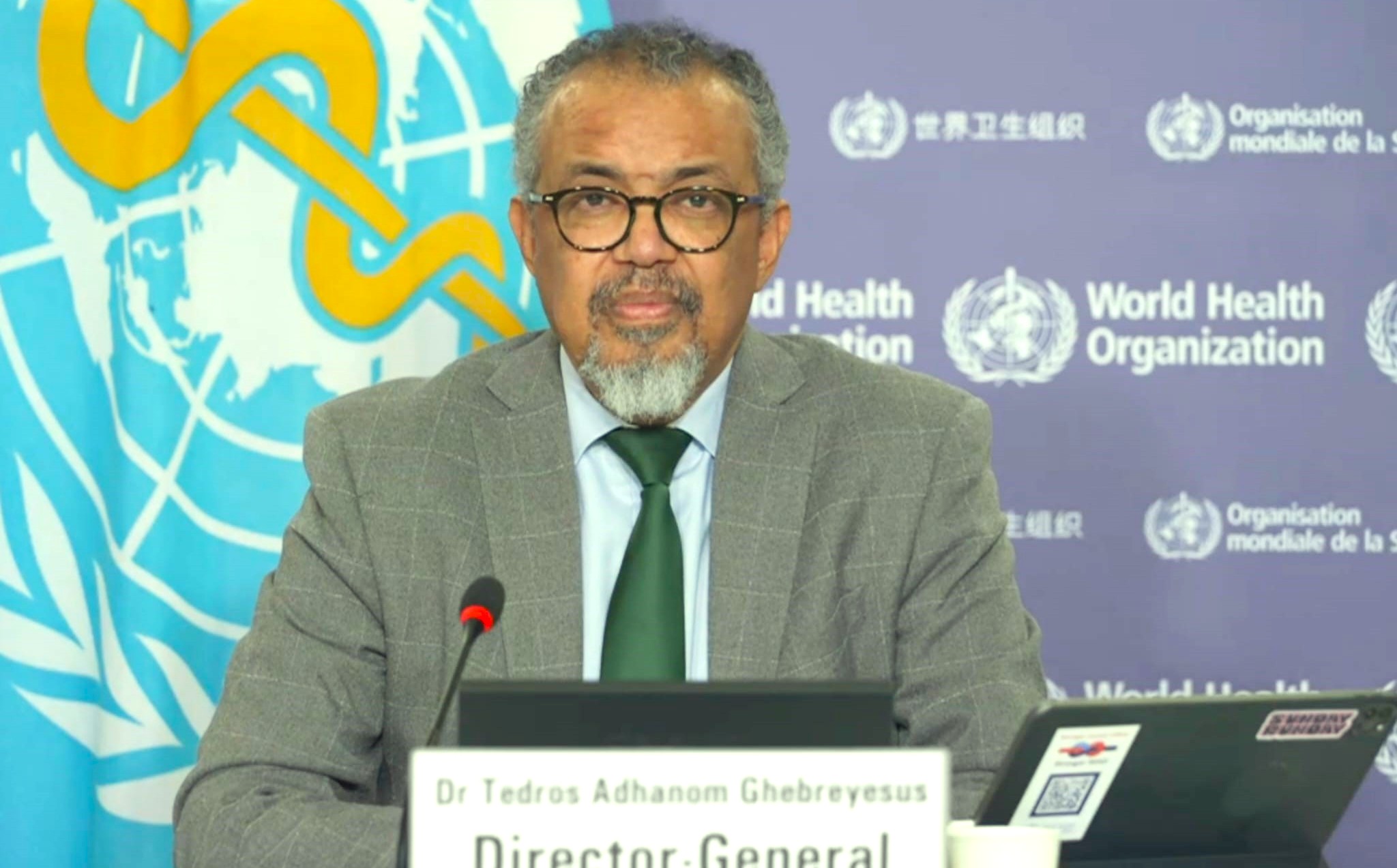 Le directeur général de l'OMS, Tedros Adhanom Ghebreyesus.
