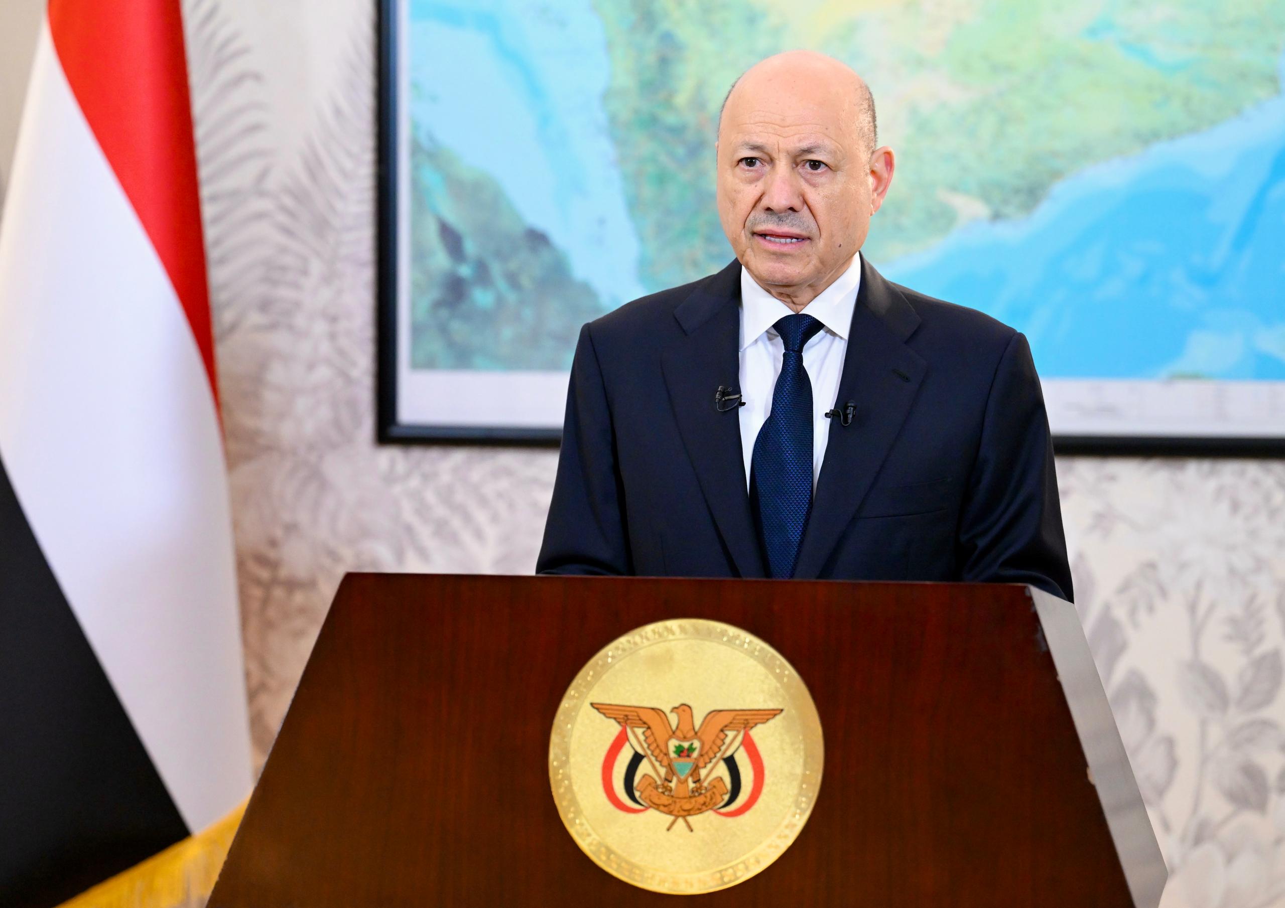 Le président du Conseil présidentiel yéménite, Rachad al-Alimi