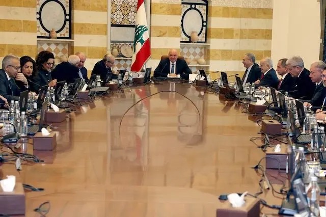 مجلس الوزراء يعقد جلسته الاسبوعية في القصر الجمهوري في بعبدا برئاسة الرئيس اللبناني وحضور رئيس مجلس الوزراء