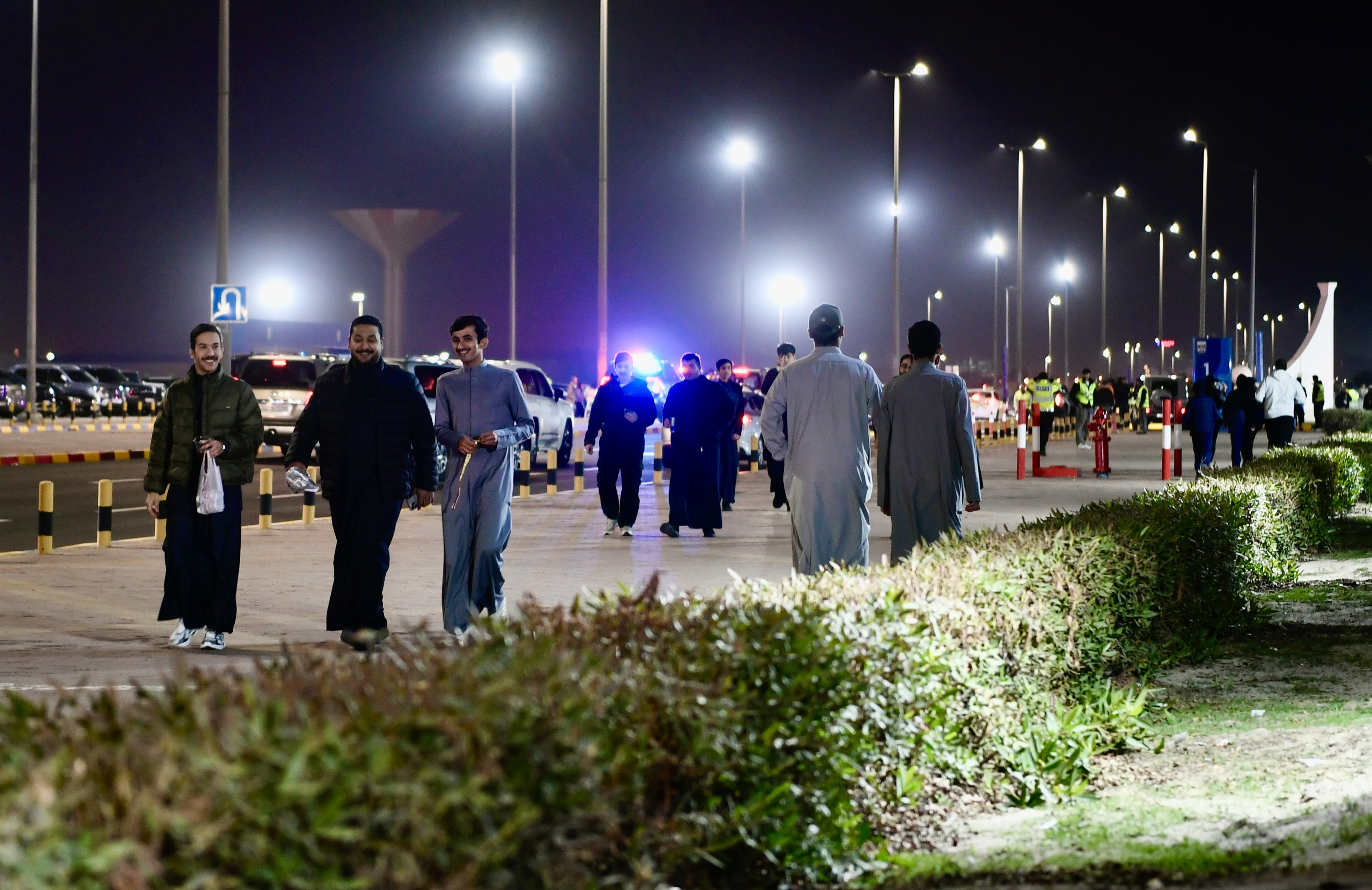 Audience at Kuwait's Jaber Al-Ahmad stadium for Frech Super Cup clash