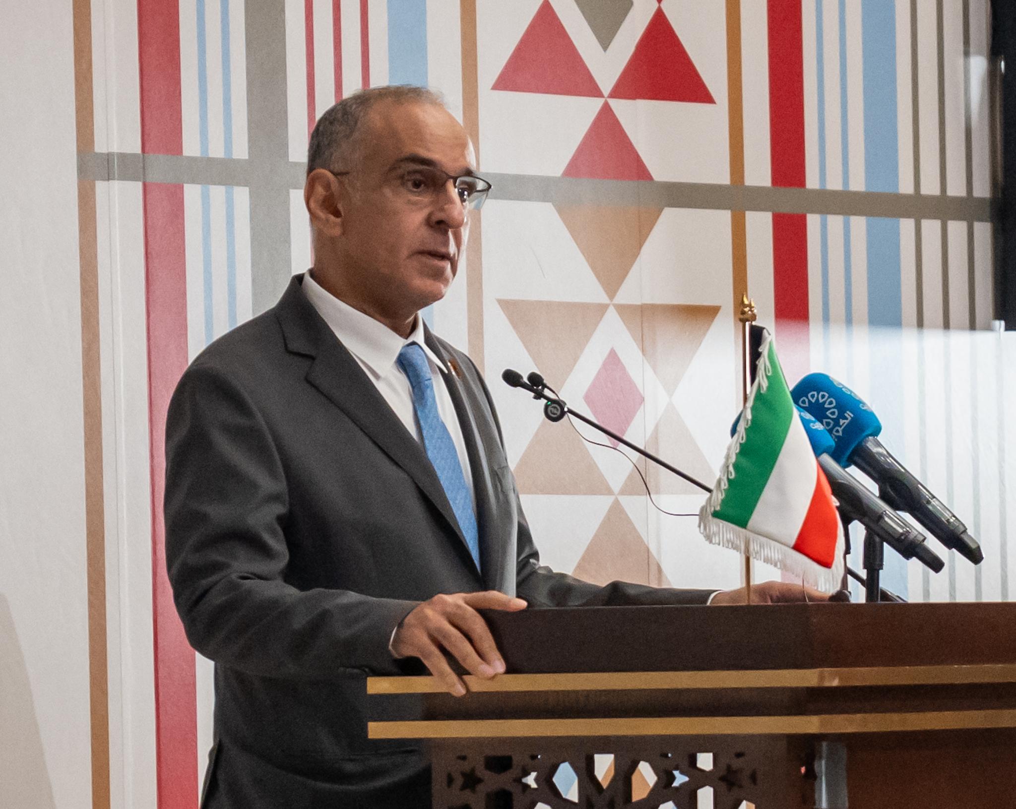 الأمين العام للمجلس الوطني للثقافة والفنون والآداب د. محمد الجسار يلقي كلمته