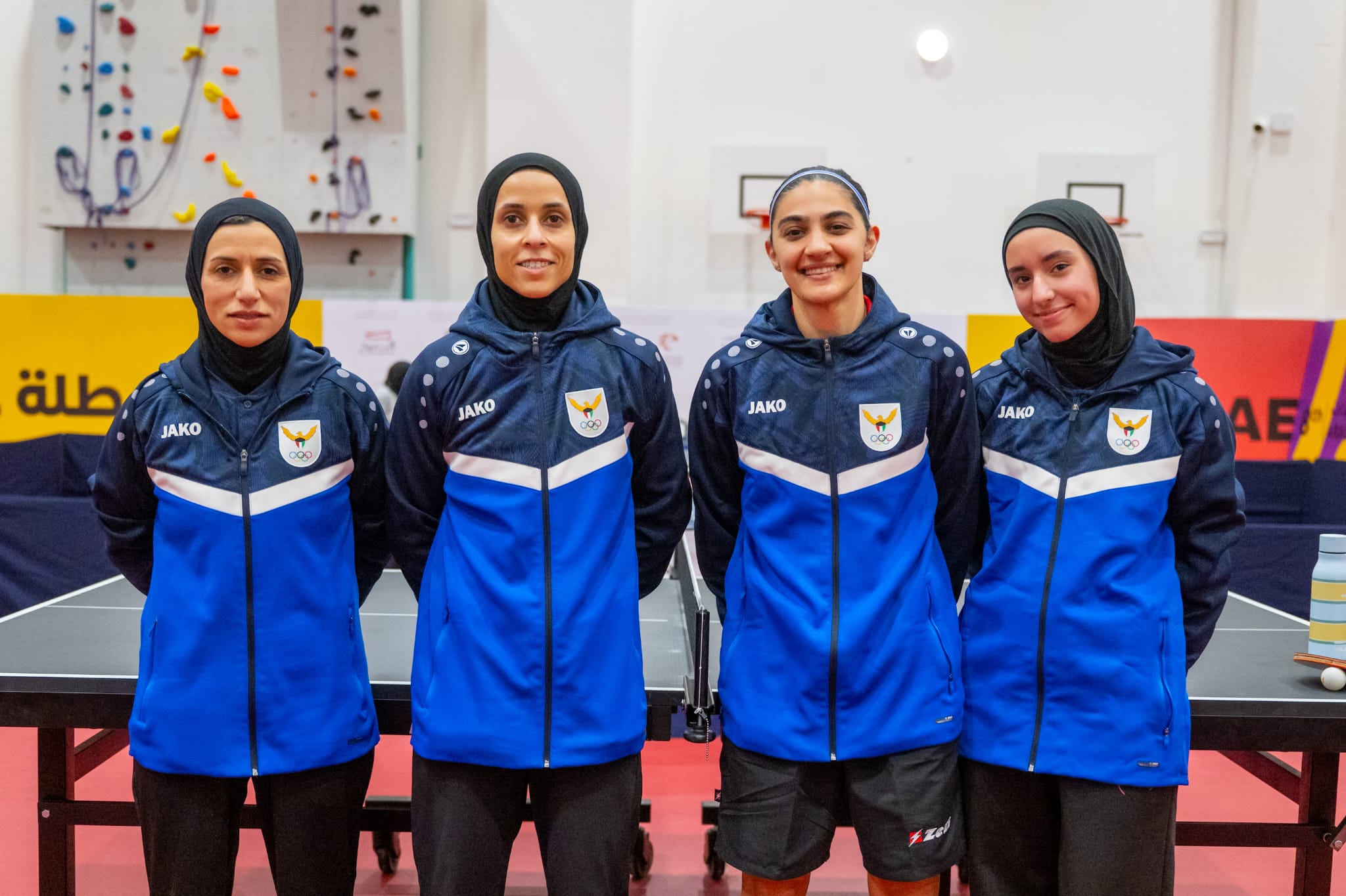 Kuwait's Al-Fatat clinches a sliver medal in the team table tennis contest of the Arab Women's Club Games