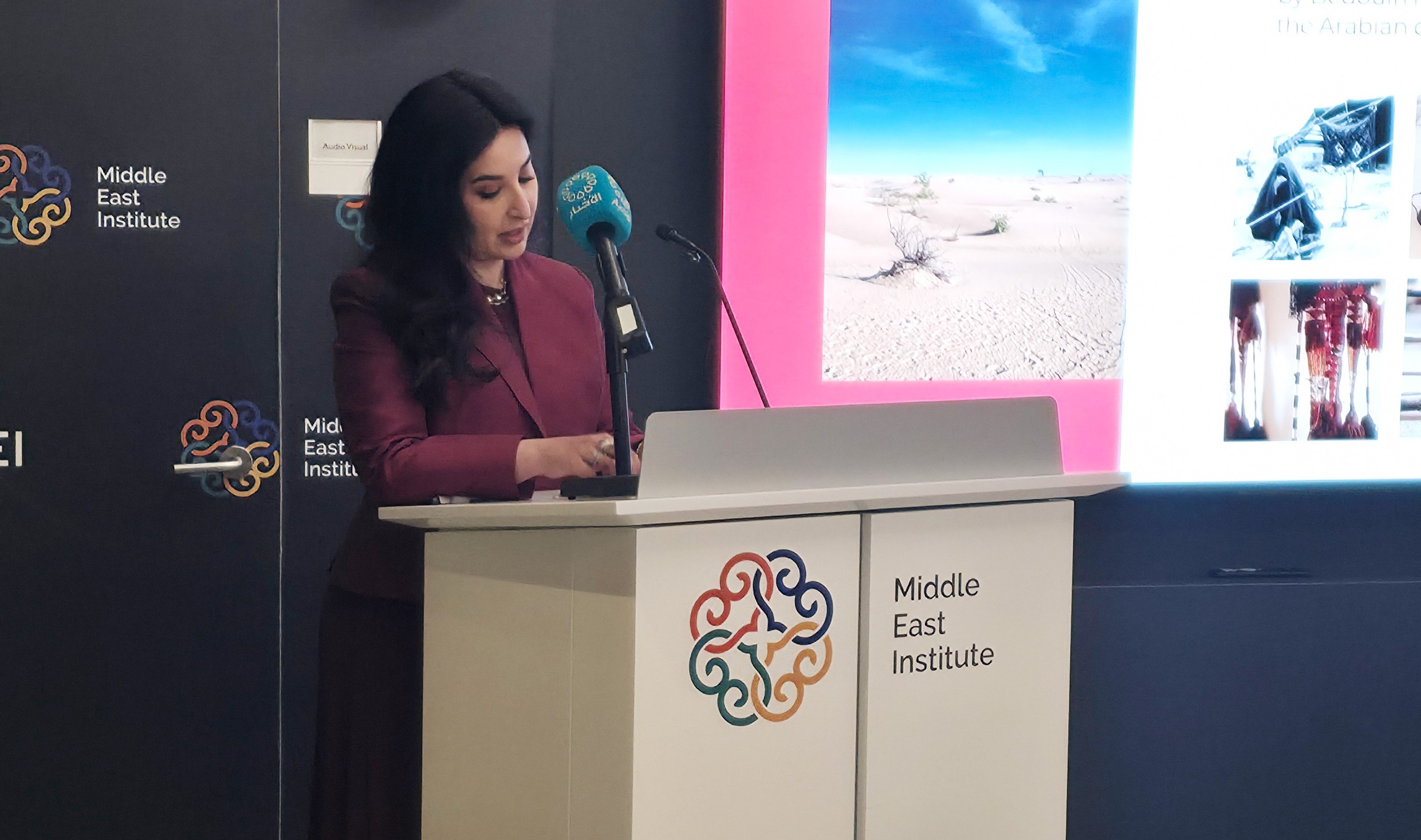 La présidente de l'association Al-Sadu, Cheikha Bibi Douaij Al-Sabah.