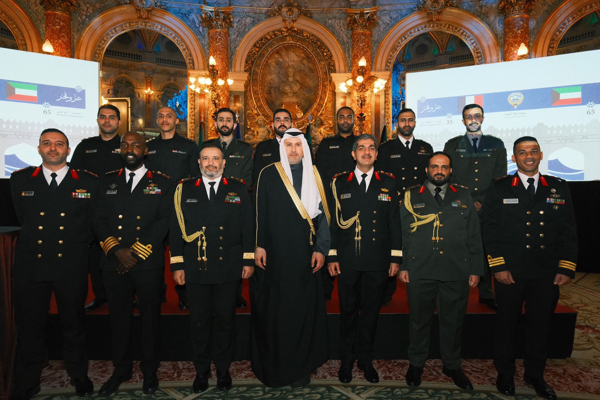Kuwait Embassy in Paris marks 65th Independence and 35th Liberation Days