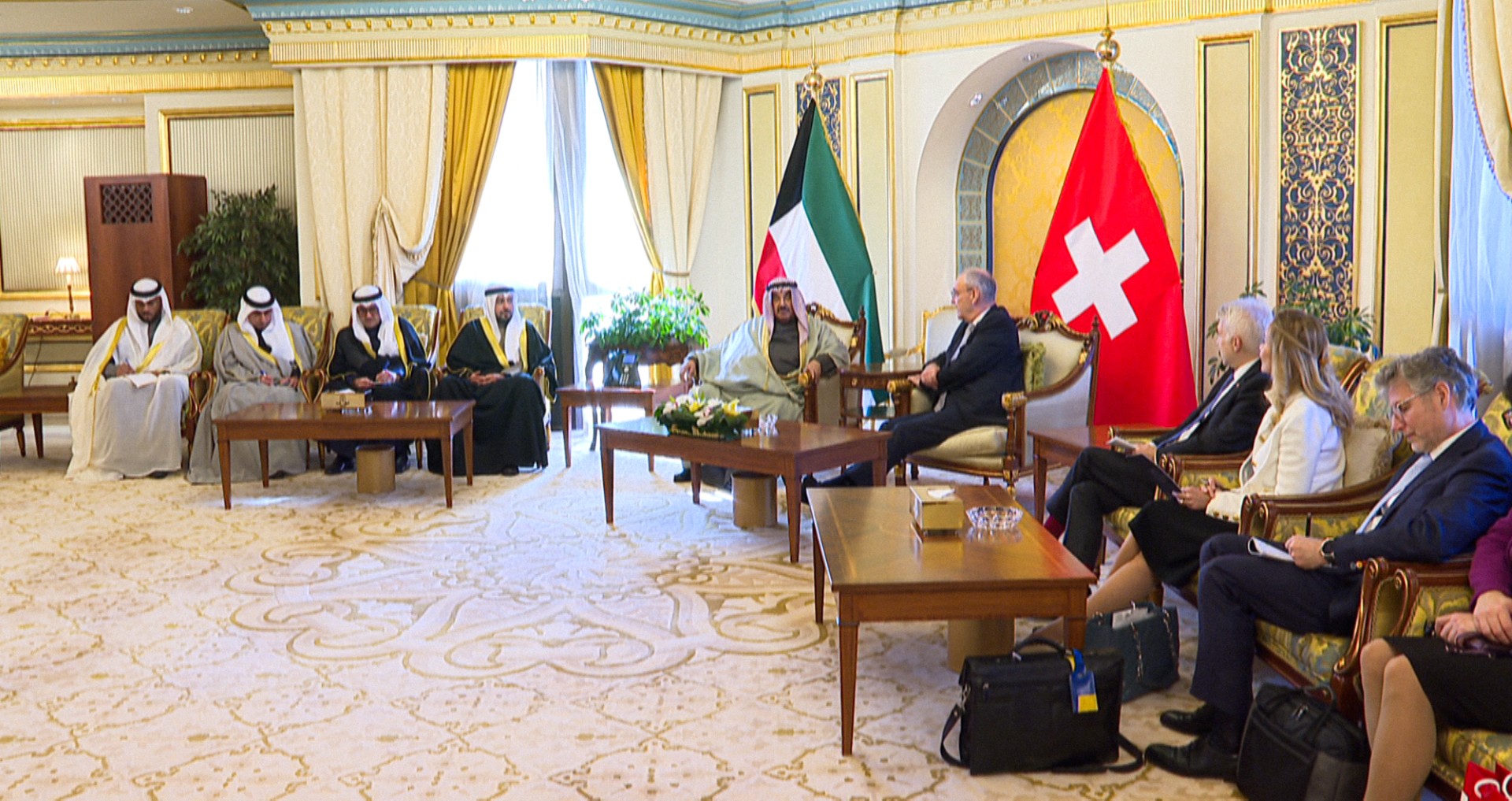 Swiss President receives Sheikh Nasser Al-Mohammad