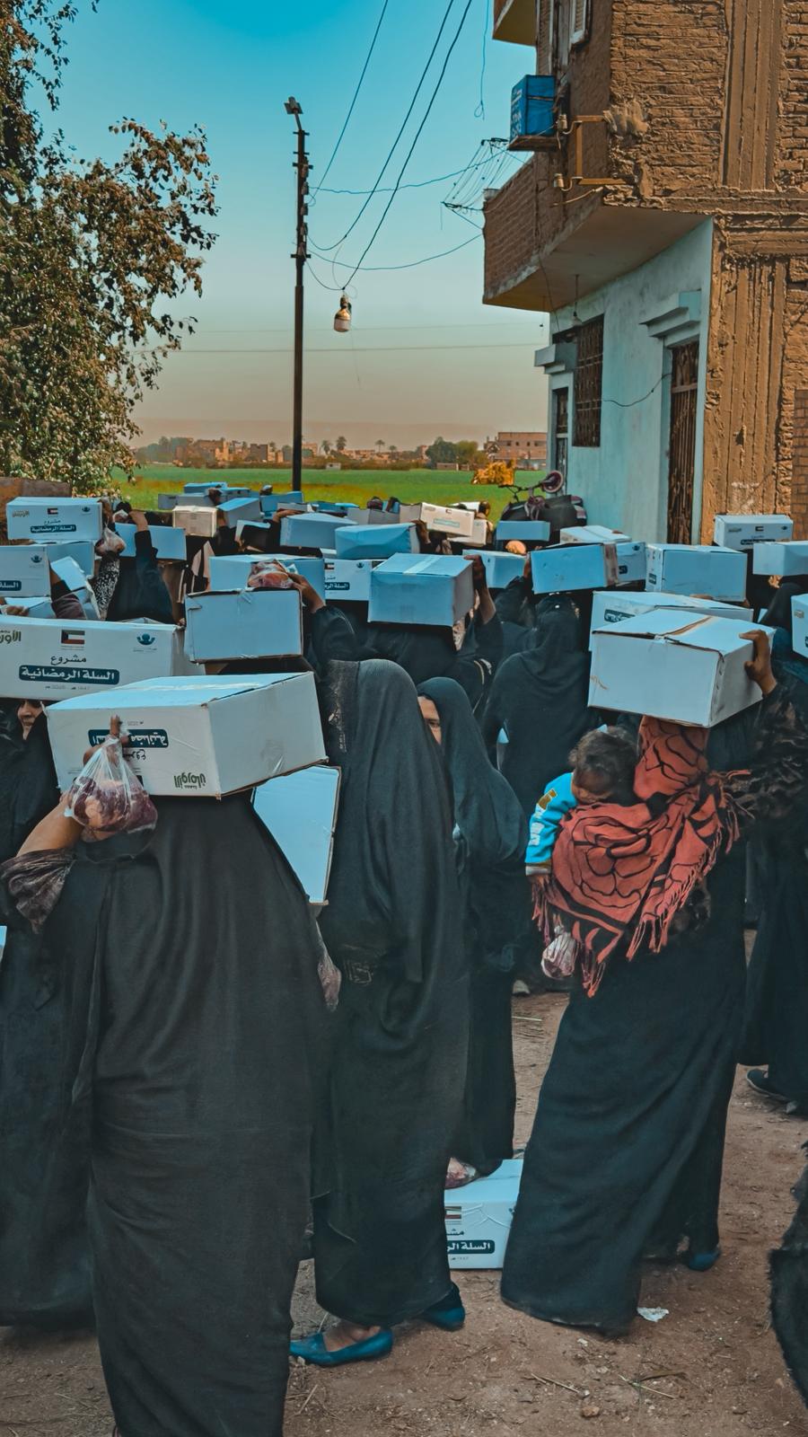 جمعية نماء الخيرية الكويتية توزيع 3080 سلة رمضانية في محافظات مصرية عدة