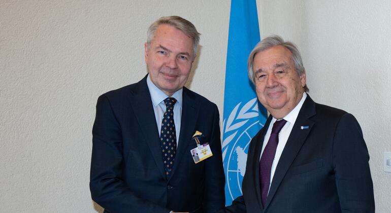 الأمين العام للأمم المتحدة أنطونيو غوتيريش مع بيكا هافيستو