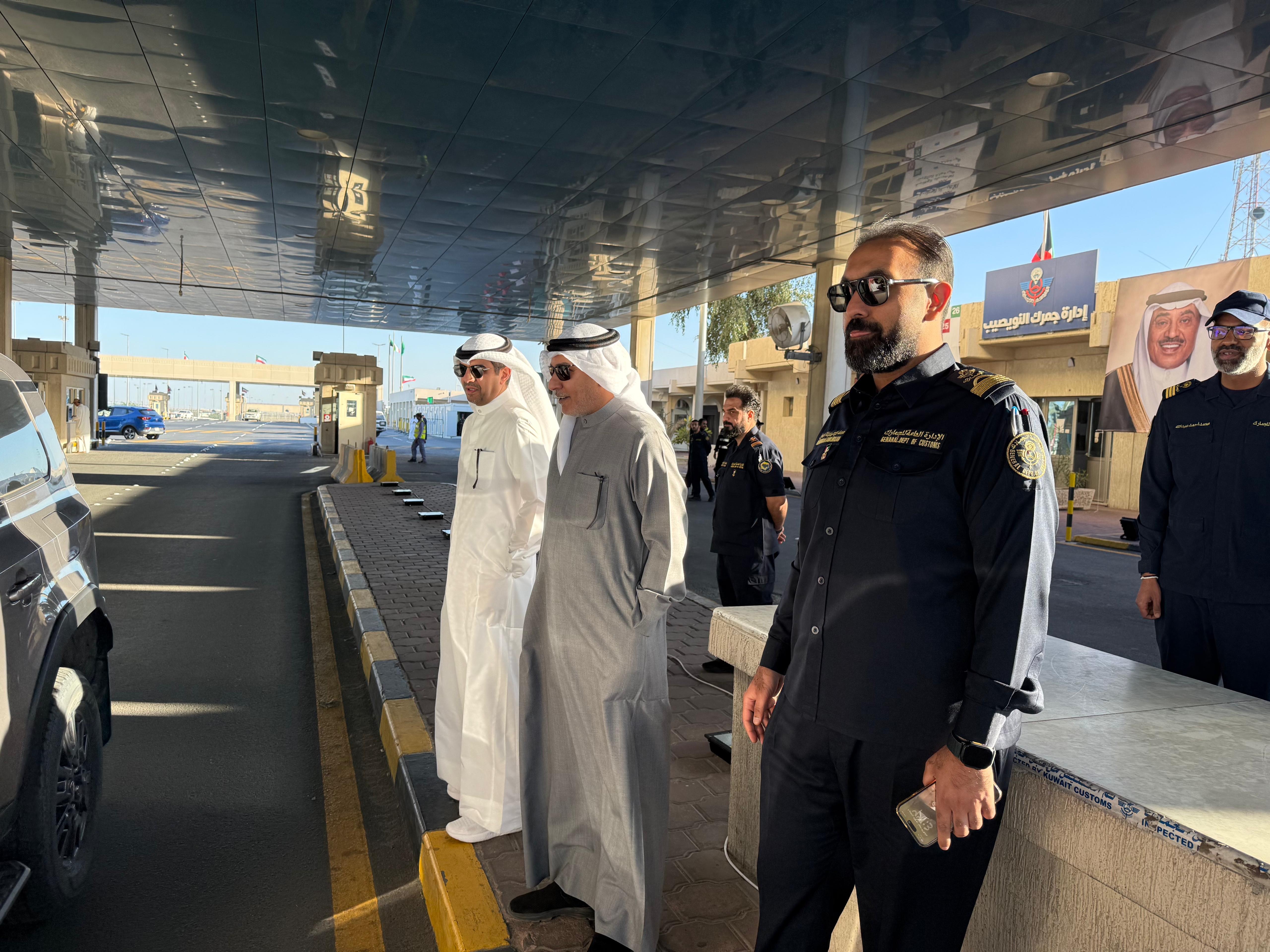 رئيس الإدارة العامة للجمارك يوسف النويف يتفقد مركز النويصيب الحدودي