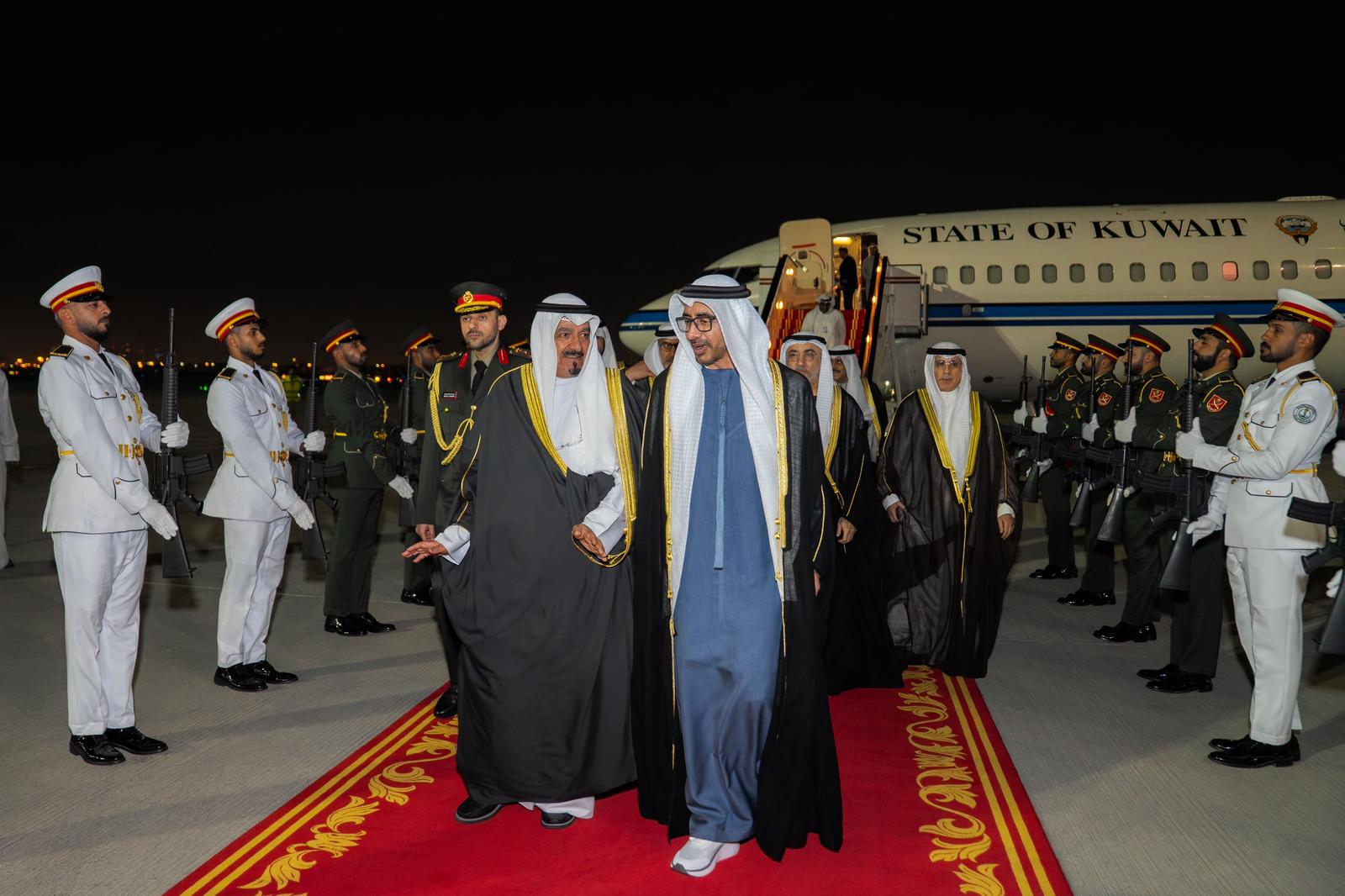 سمو الشيخ أحمد عبدالله الأحمد الصباح رئيس مجلس الوزراء يصل إلى دولة الإمارات العربية المتحدة لترؤس وفد دولة الكويت في القمة العالمية للحكومات في دبي