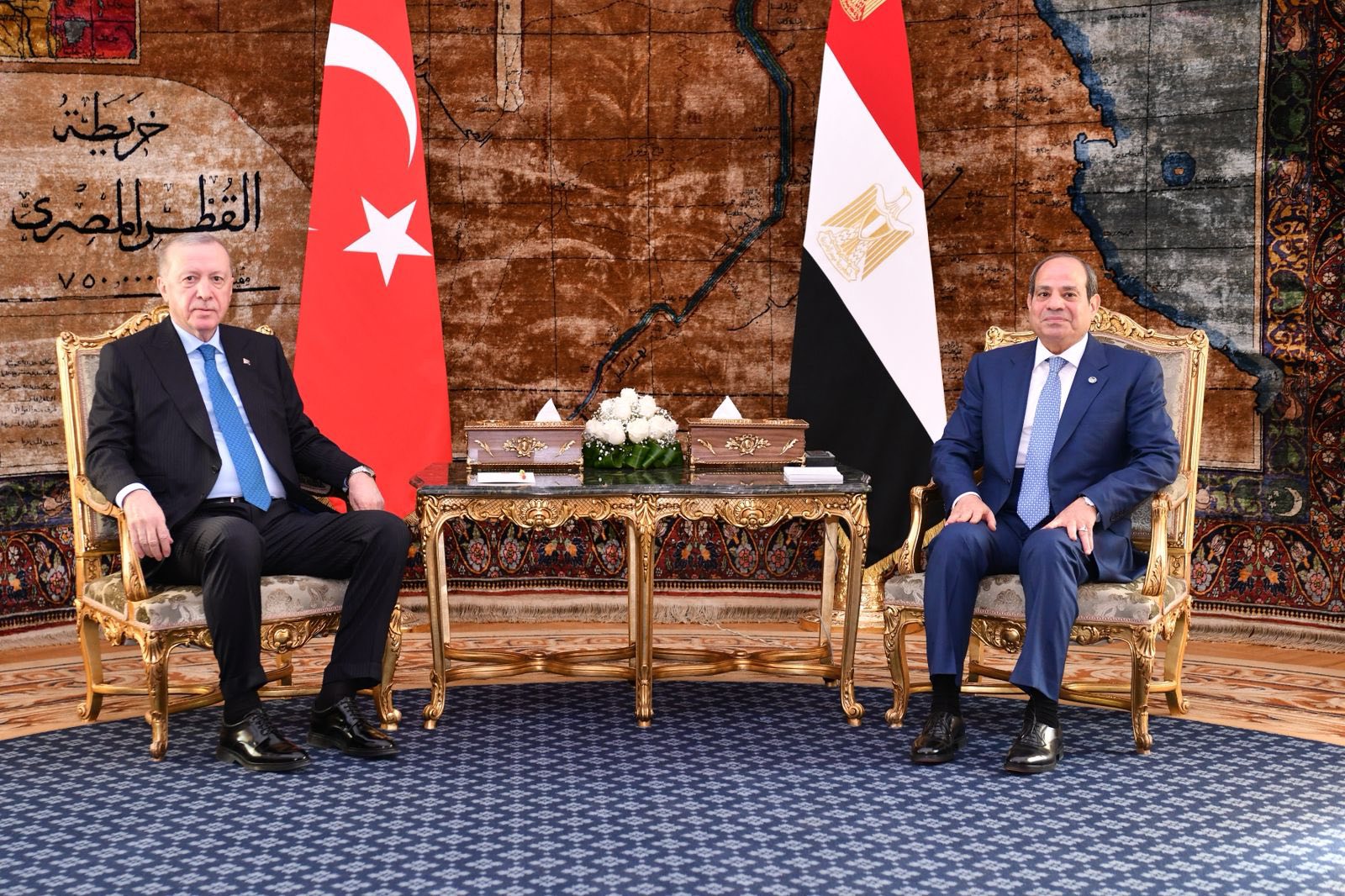 Egyptian President Abdelfattah Al-Sisi and Turkish President Recep Tayyip Erdogan