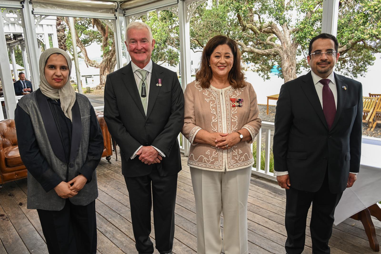 سفير الكويت الشيخ صباح ناصر المالك الصباح خلال مشاركته في الاحتفالات الوطنية لنيوزيلندا