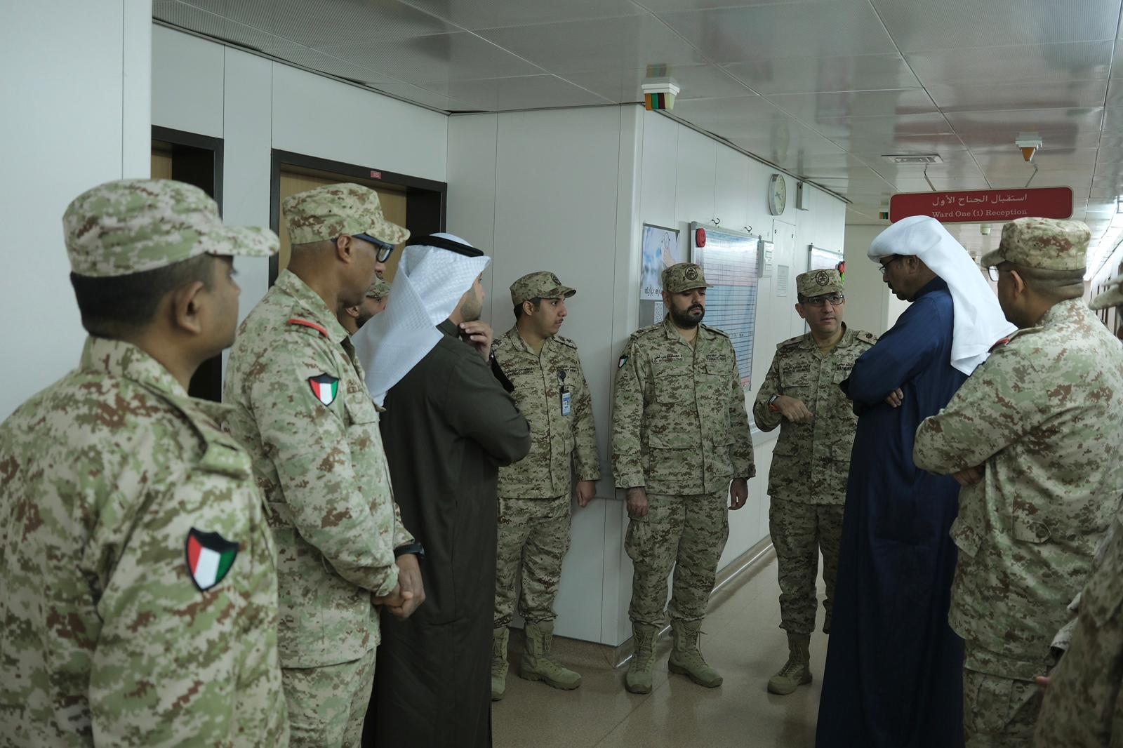 Minister of Defense Checks on Injured After Debris Falls at Ali Al-Salem Air Base
