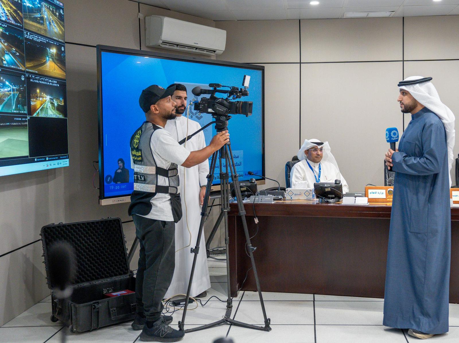 The Ministry of Information's news channel is present to cover events as they unfold.